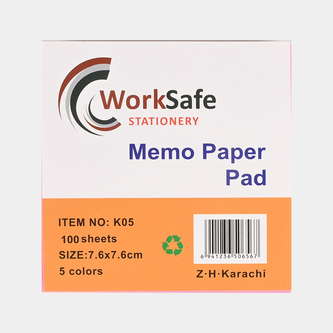 Work Safe Sticky Note Multi Color