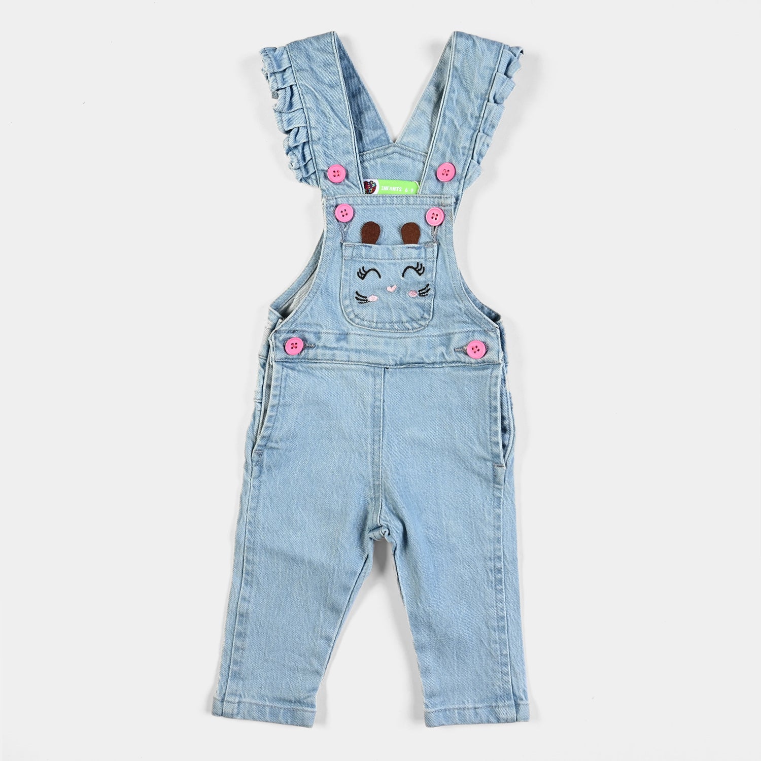 Infant Girls Denim Dungarees CAT-LIGHT BLUE Price in Pakistan