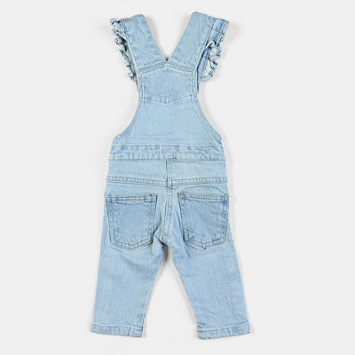 Infant Girls Denim Dungarees CAT-LIGHT BLUE