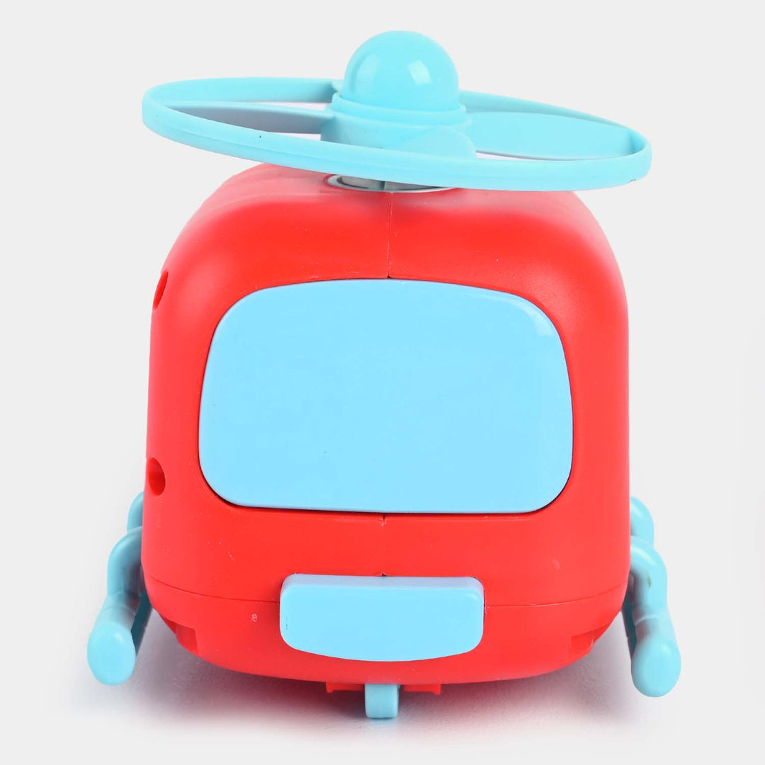 Cartoon Flying Helicopter Toy-Red