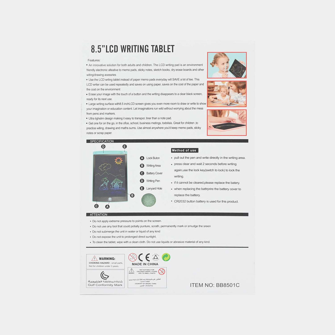 8.5" LCD Panel Colorful Writing Tablet