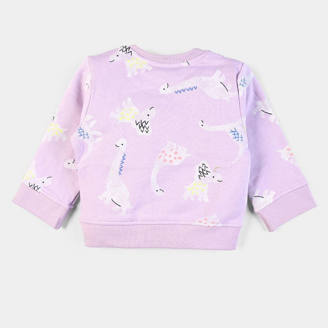 Infant Girls fleece Knitted 2PC Suit Dinosaurs