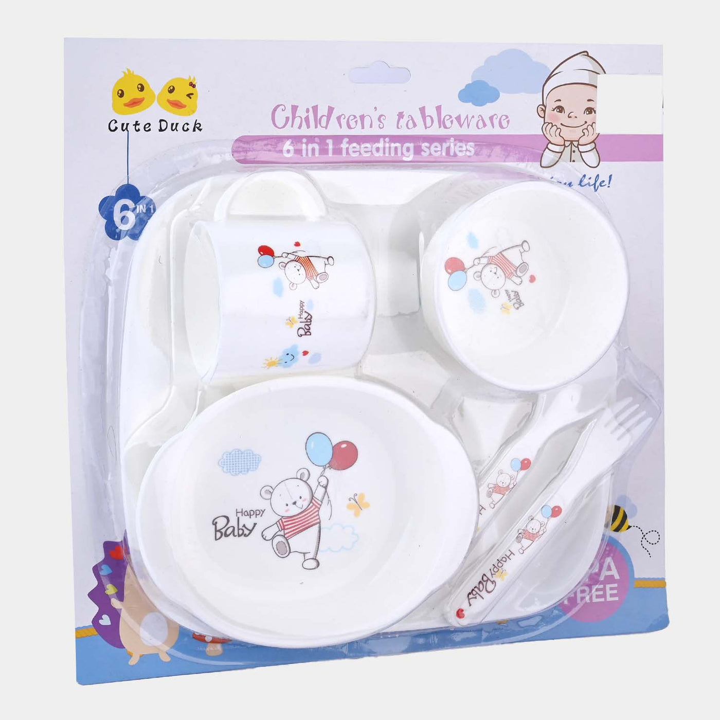 Baby Tableware Set 6 In 1 | Blue