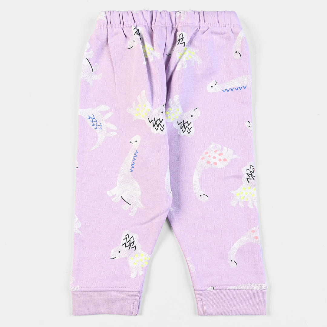 Infant Girls fleece Knitted 2PC Suit Dinosaurs