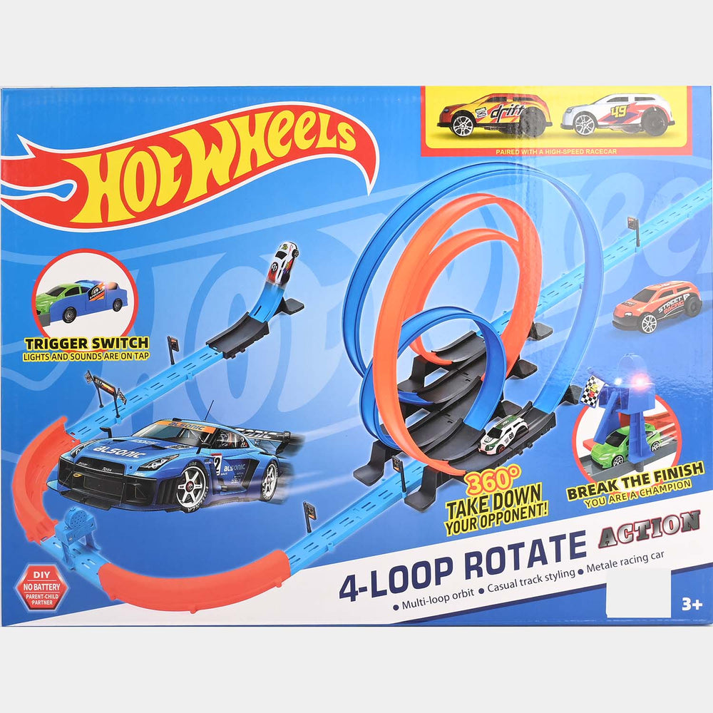 Hot-Wheels 4-Loop Rotate Racing Track