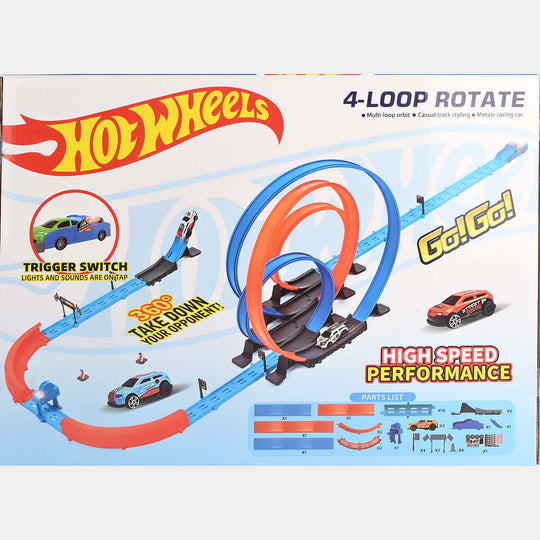 Hot-Wheels 4-Loop Rotate Racing Track