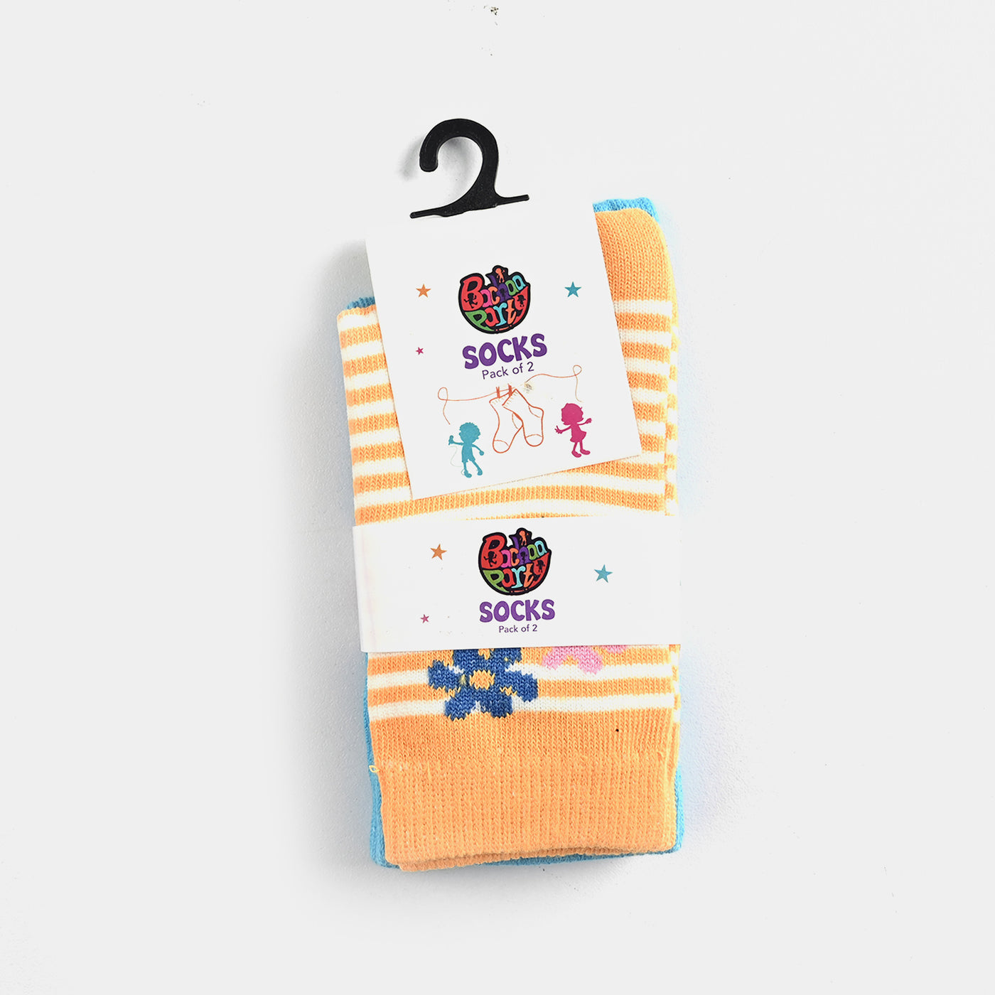 Girls Pack of 2 Socks Flowers-mIX