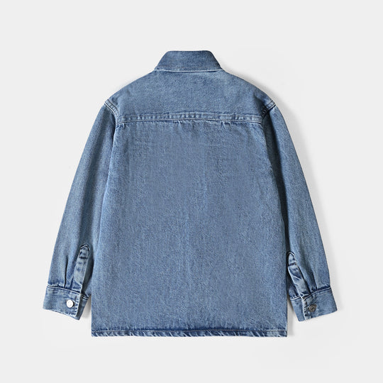 Boys Tensile Denim (Light Denim) Woven Suit-LT.Blue