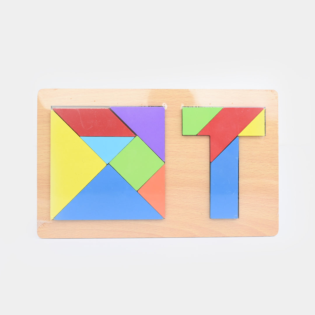 Montessori Wooden Tangram Puzzle Board for Kids