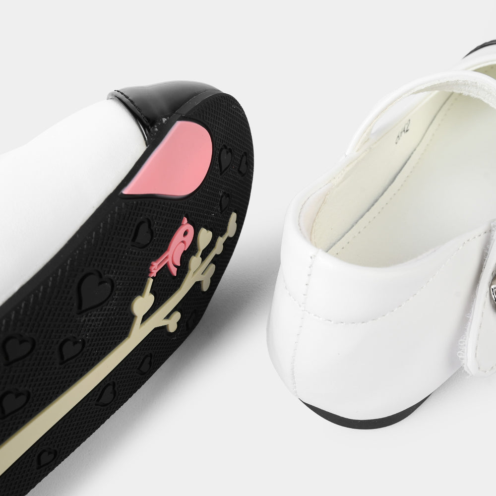 Girls Pumps 66A2-WHITE