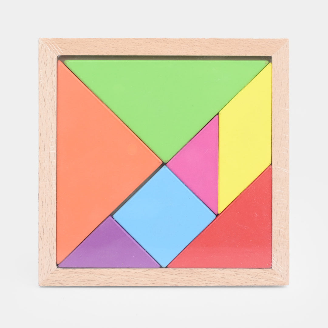 Educational Wooden Tangram Shape Puzzle Skill Development Game