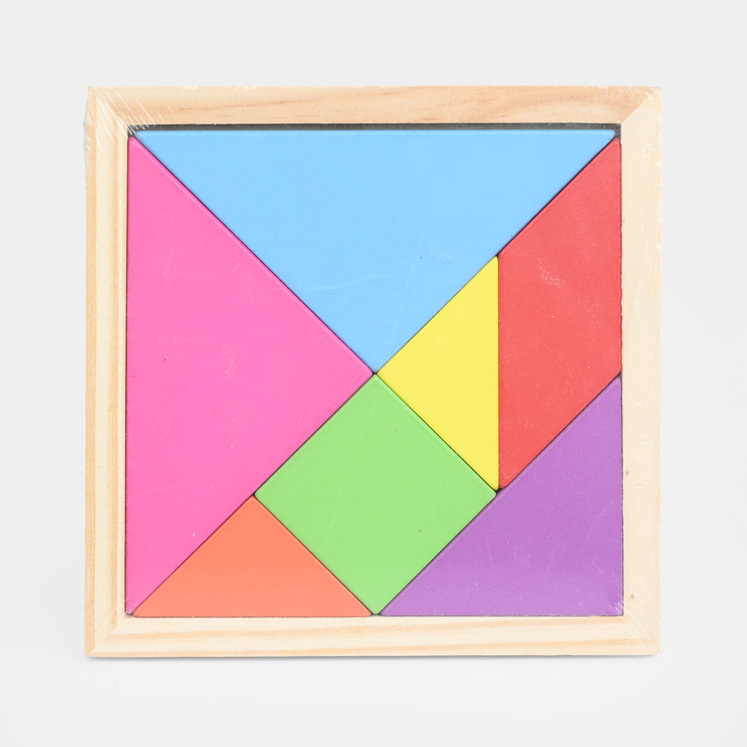 Educational Wooden Tangram Shape Puzzle Skill Development Game