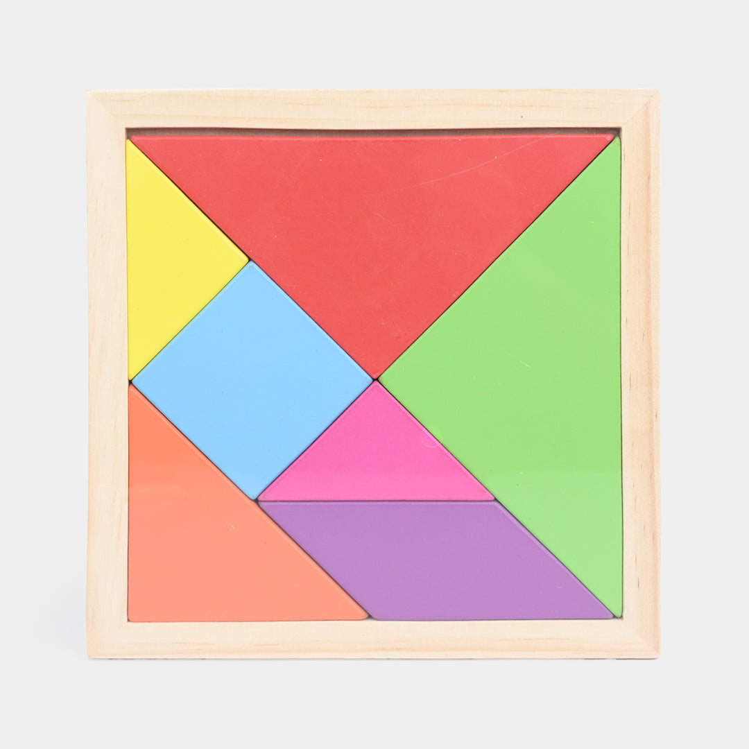 Educational Wooden Tangram Shape Puzzle Skill Development Game