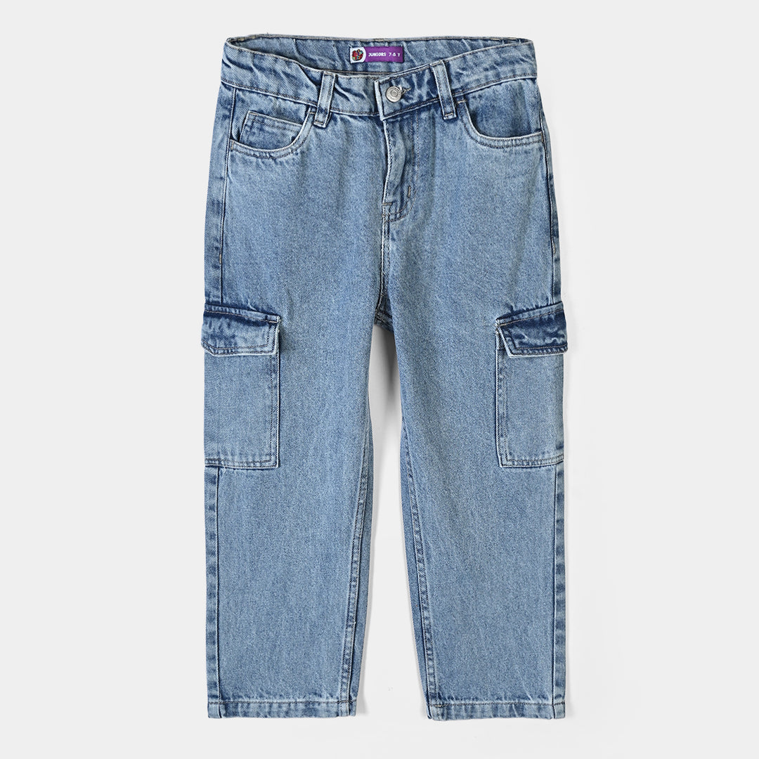 Boys Tensile Denim (Light Denim) Woven Suit-LT.Blue