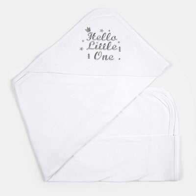 Baby Wrapping Sheet Silver Printed Hello Little One