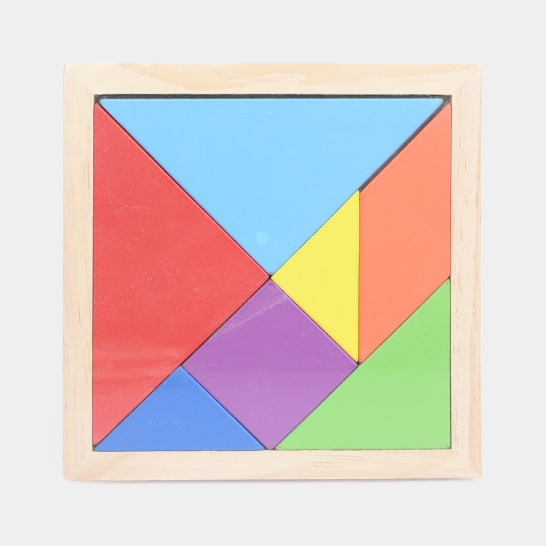 Educational Wooden Tangram Shape Puzzle Skill Development Game