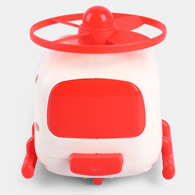Cartoon Flying Helicopter Toy-White