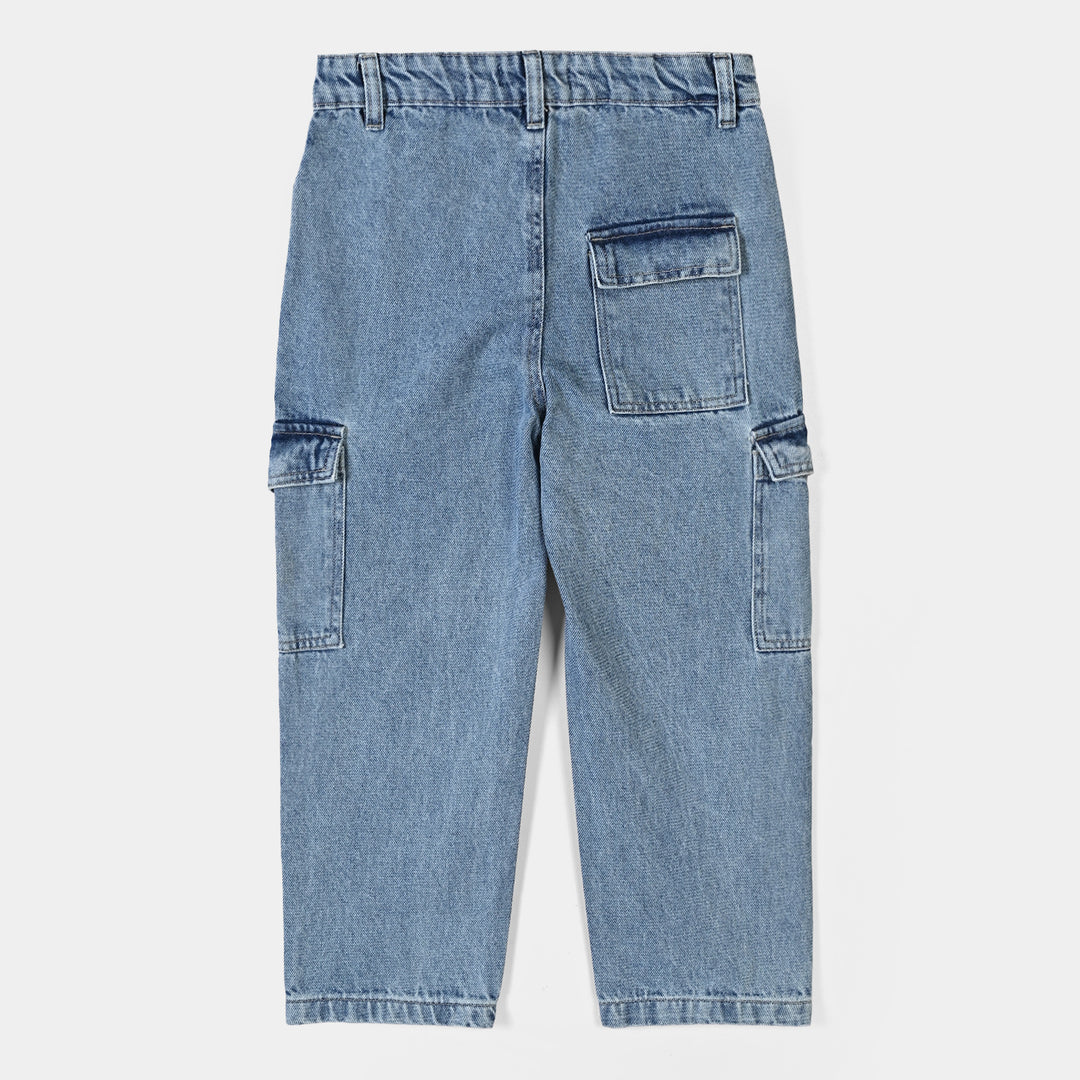 Boys Tensile Denim (Light Denim) Woven Suit-LT.Blue