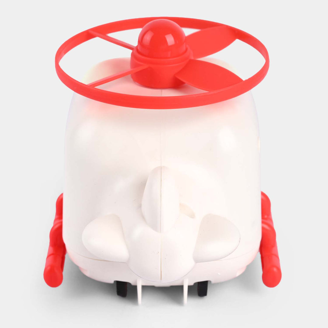 Cartoon Flying Helicopter Toy-White