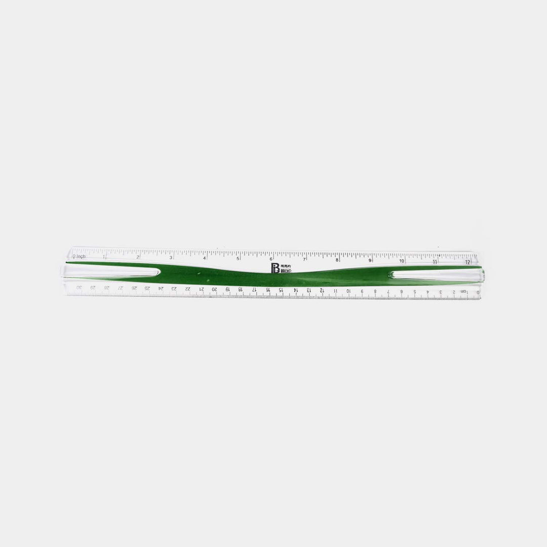 Bright Plastic Scale 12"Inches