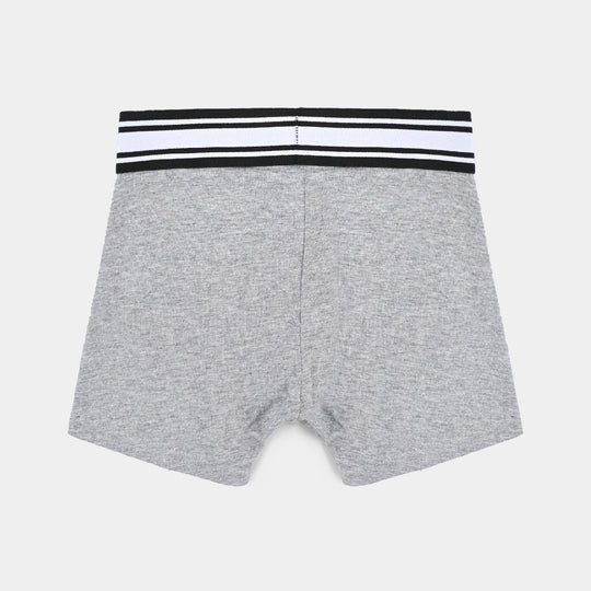 Boys Cotton Jersey Boxer Pack of 2 Basic-Heather Grey