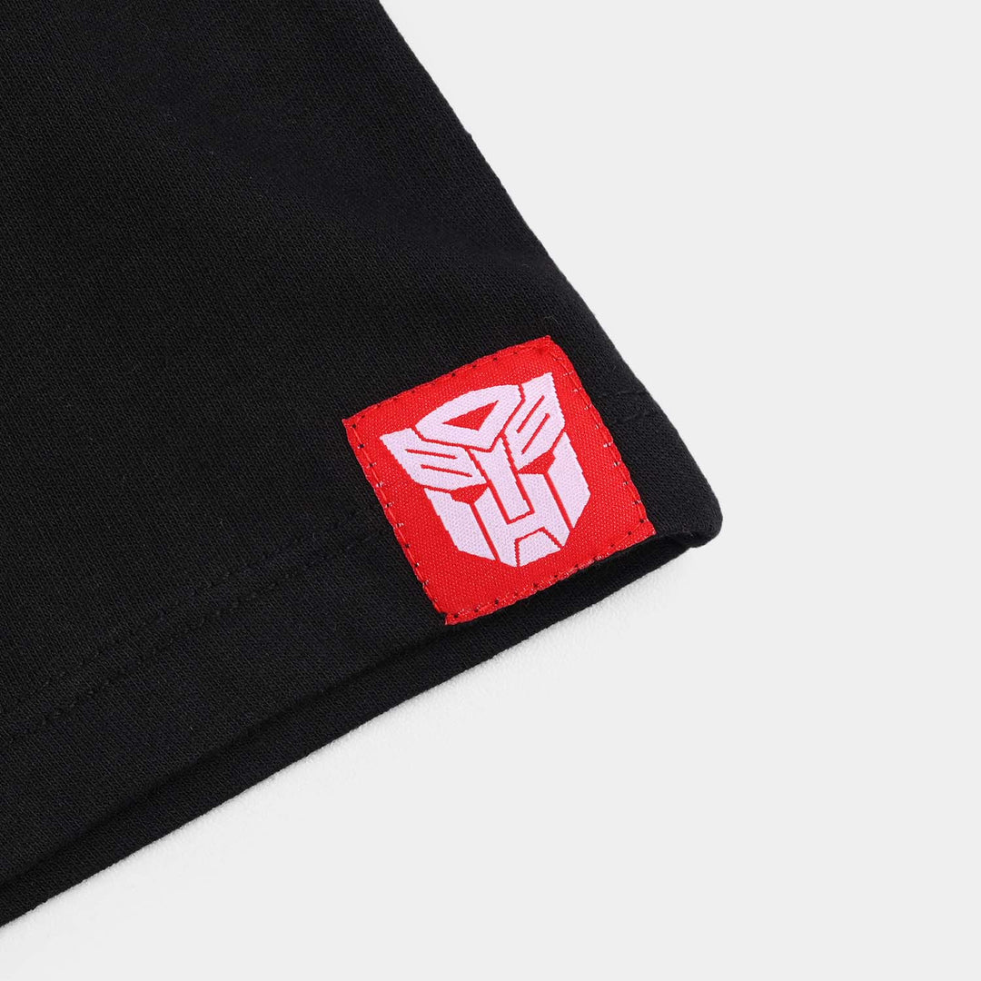 Boys Jersey/Terry Short Transformer-Jet Black