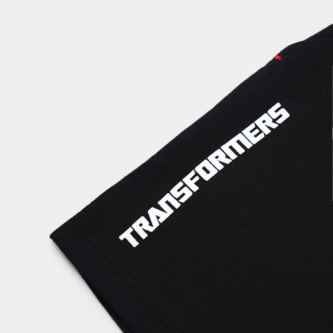 Boys Jersey/Terry Short Transformer-Jet Black