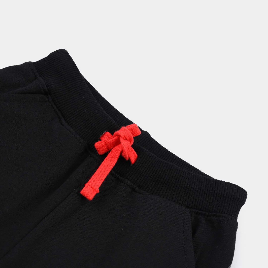Boys Jersey/Terry Short Transformer-Jet Black