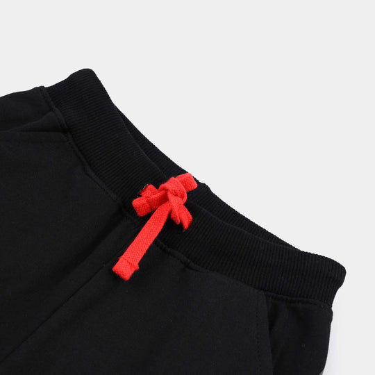Boys Jersey/Terry Short Transformer-Jet Black