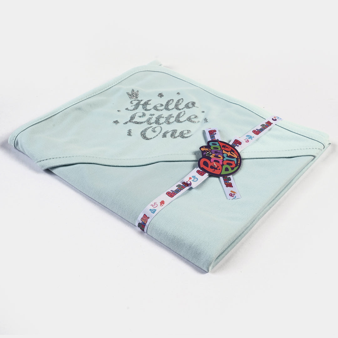 Baby Wrapping Sheet Embossing Hello Little One | Blue