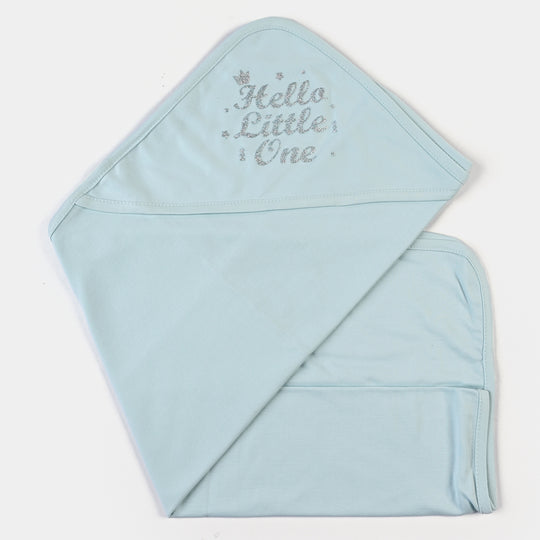 Baby Wrapping Sheet Embossing Hello Little One | Blue