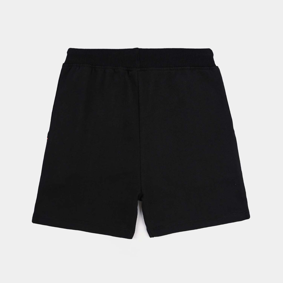 Boys Jersey/Terry Short Transformer-Jet Black