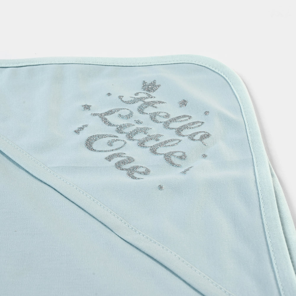 Baby Wrapping Sheet Embossing Hello Little One | Blue