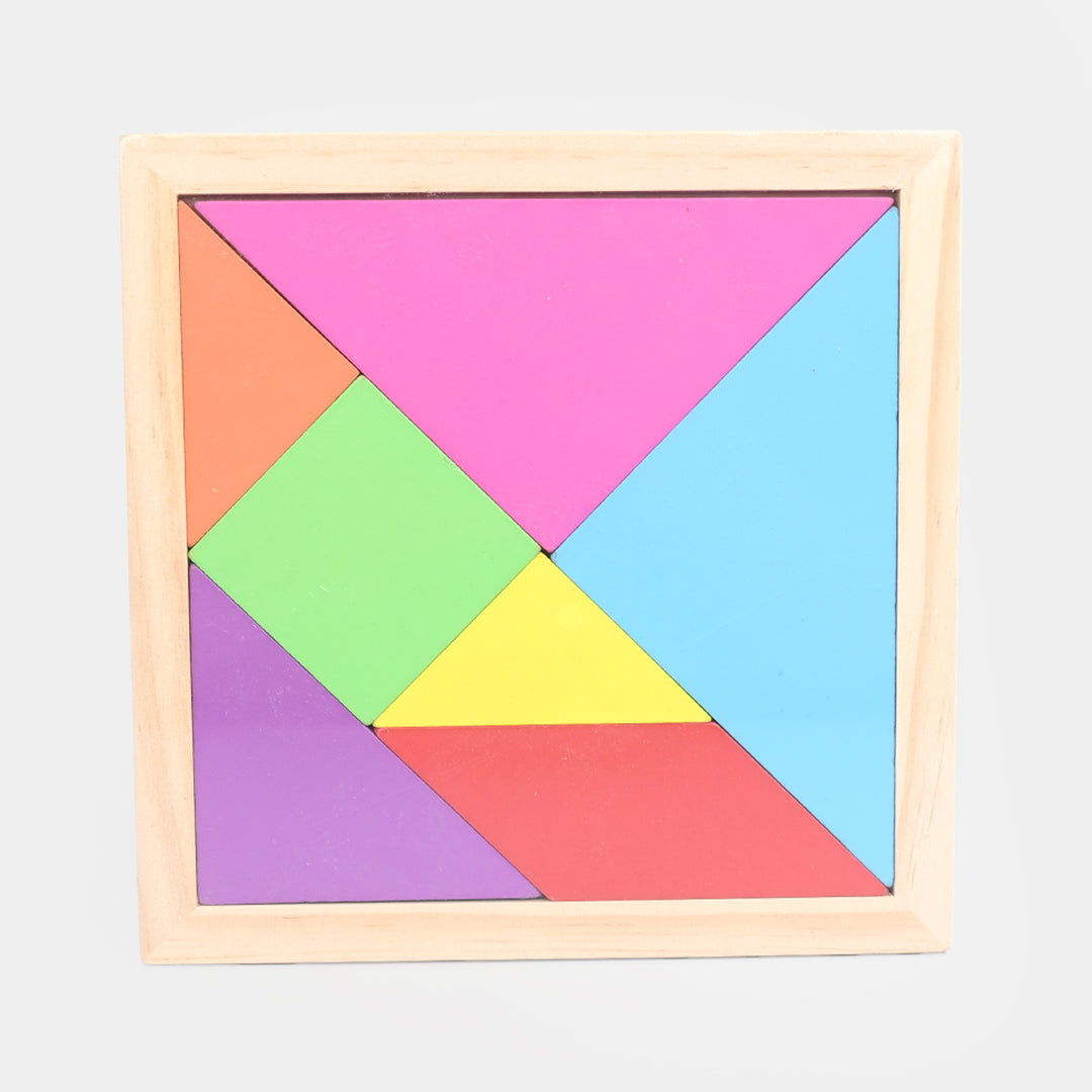 Educational Wooden Tangram Shape Puzzle Skill Development Game