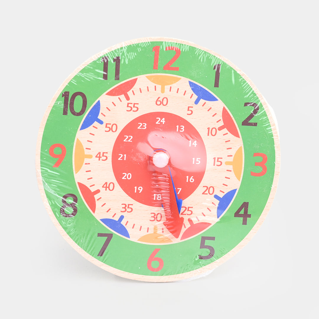 Wooden Multi-Ring Educational Learning Clock