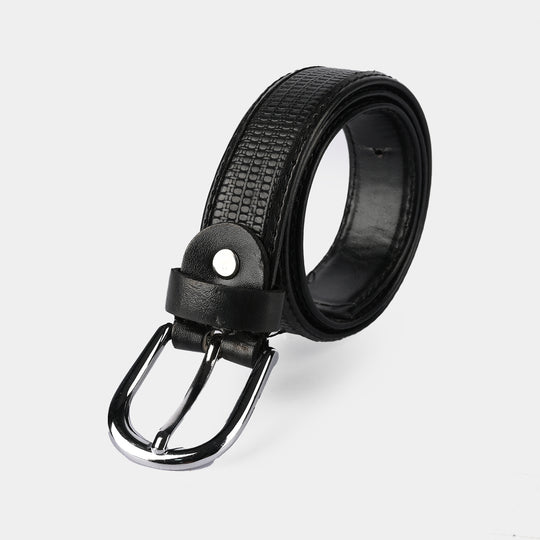 Kids Belt Black Textured