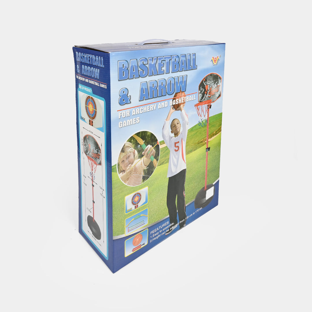 2-in-1 Basketball & Archery Playset