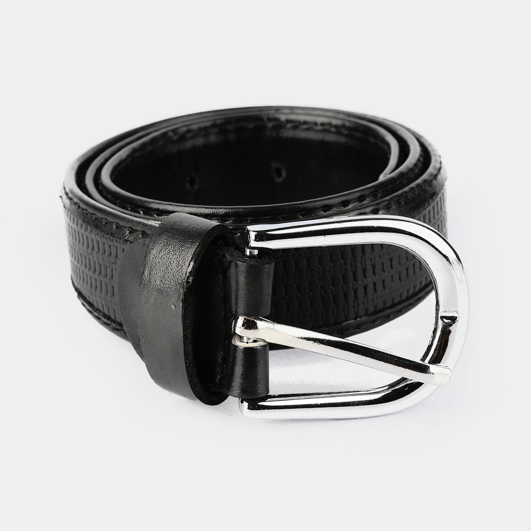 Kids Belt Black Textured