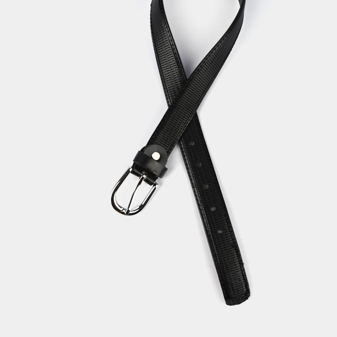 Kids Belt Black Textured