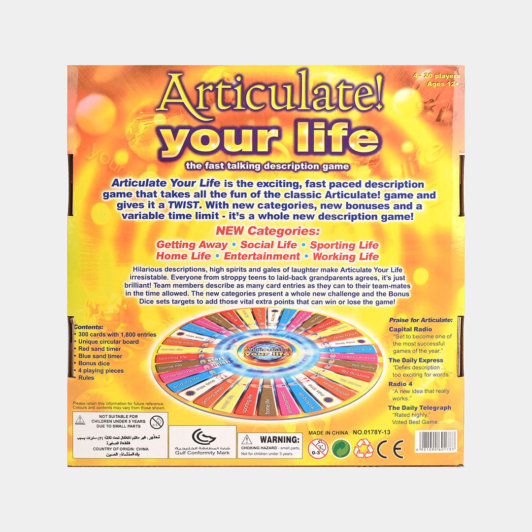 Articulate Your Life Board Game