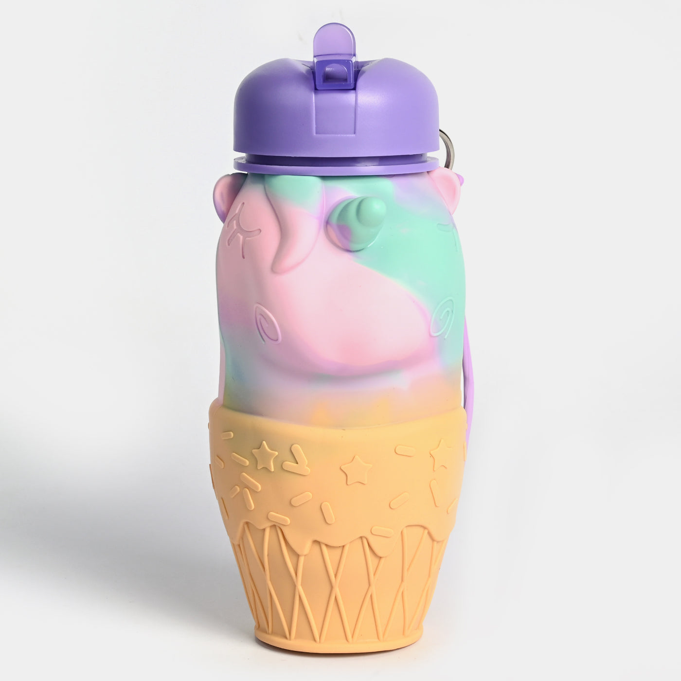 Silicone Foldable Ice-cream Cone Water Bottle For Kids