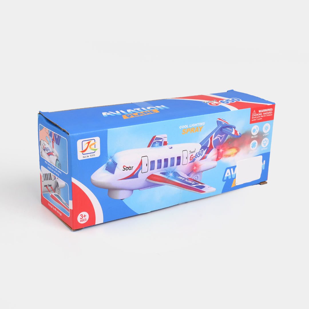 Electric Airplane With Light & Music, Spray