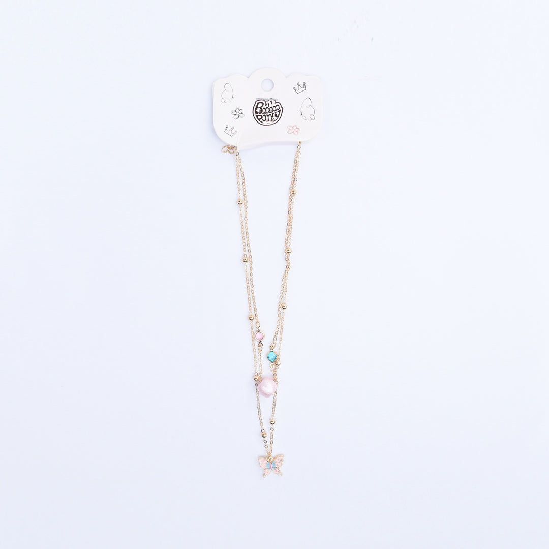 2-in-1 Chain Beads Heart Pendant Necklace