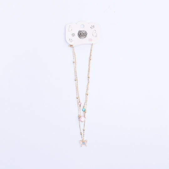 2-in-1 Chain Beads Heart Pendant Necklace
