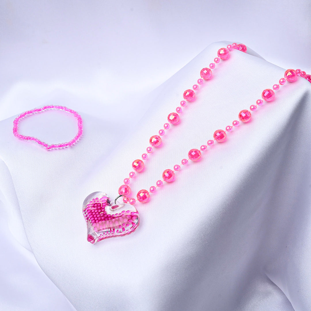 GIRLS CHARM BEADED NECKLACE & BRACELET