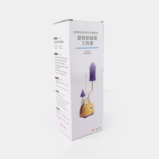 2-in-1 Baby Bottle Brush Set with Drying Stand