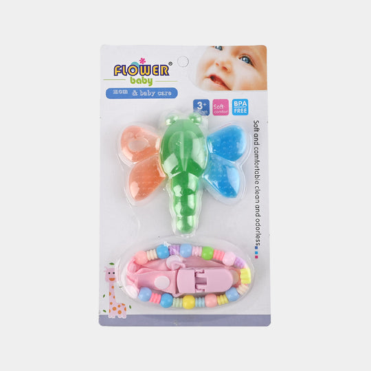 Teether With Chain Color | Pink