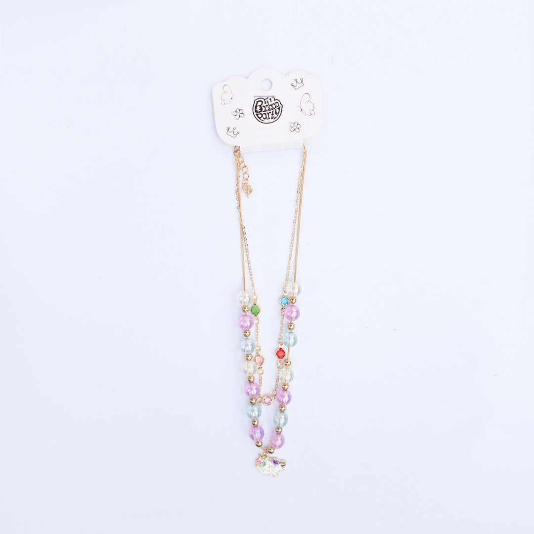 2-in-1 Chain Beads Pendant Necklace
