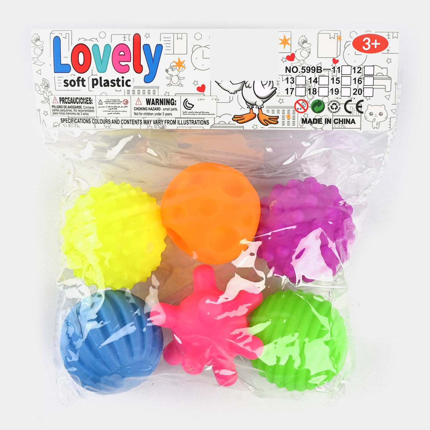6PCs Hand Grip Soft Plastic Balls For KIds
