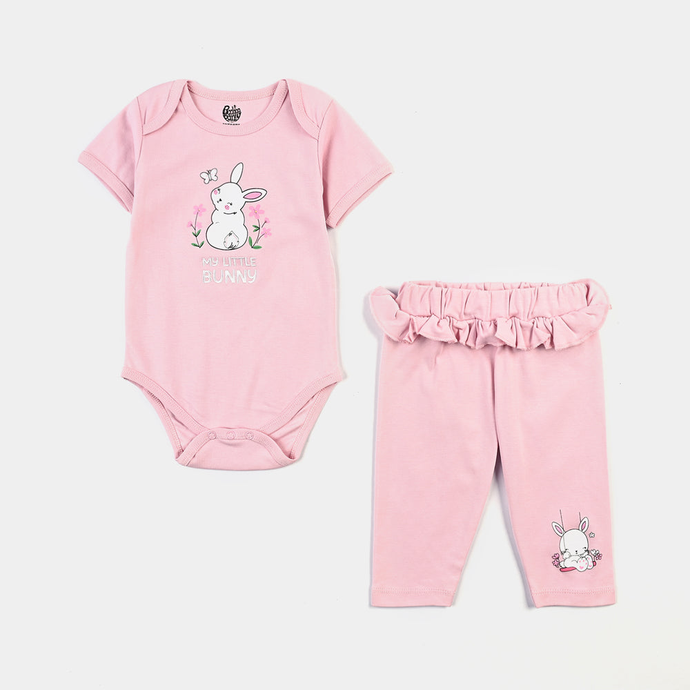 Infant Girls Cotton Interlock 4 Piece Set